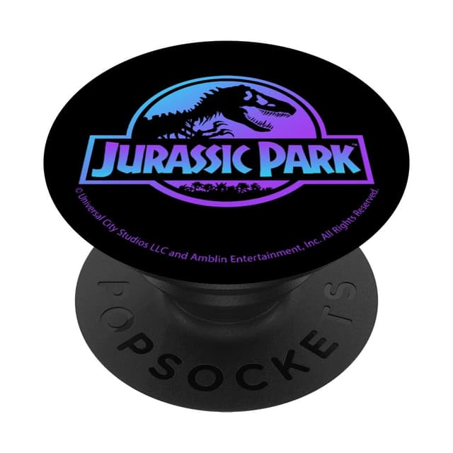Jurassic Park Blue & Purple Fossil Logo PopSockets mit austauschbarem PopGrip Standard