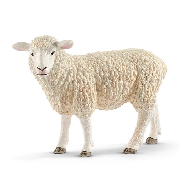SCHLEICH Farm World | Schaf 13882 Bauernhof Spielfigur | detailgetreue Tierfiguren | tolles Geschenk für Jungen und Mädchen | Bauernhof Spielzeug ab 3 Jahre | 9 x 4 x 6 cm