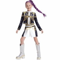 Generisch 𝙆𝙥𝙤𝙥 Demon Kostüm Kinder, Rumi Mira Zoey K Pop Cosplay Rollenspiel Uniform Komplettes Set Halloween Party Karneval Outfits für Frauen Angebot bei HelloDeals