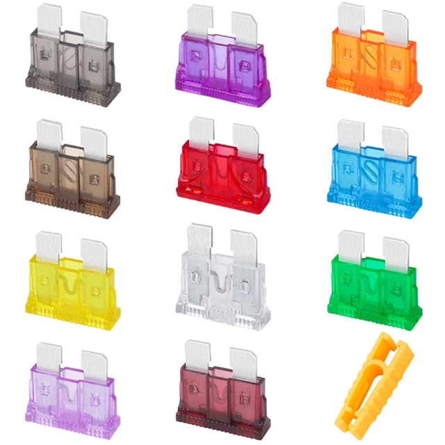 JatilEr Kfz Sicherungen Set 25 Stk, Flachsicherungen Kfz Standard, Autosicherungen Set Gemischt 2Ampere 3A 5A 7.5A 10A 15A 20A 25A 30A 35A 40A mit 1 Sicherungszieher für PKW Wohnmobil LKW Motorrad Standard 25 pcs