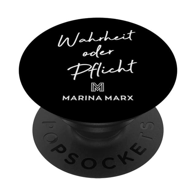 Marina Marx Wahrheit oder Pflicht PopSockets Klebender PopGrip für Smartphones mit harten Plastikgehäusen in Schwarz Adhesive PopGrip