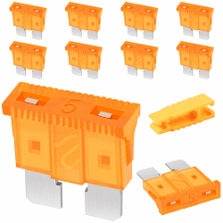 Kfz Sicherungen 10 Stk, JatilEr Autosicherungen 5A Standart, Flachsicherungen Kfz, Stecksicherung mit 1 Sicherungszieher für Auto/RV/LKW/Motorrad/Boot Angebot bei HelloDeals