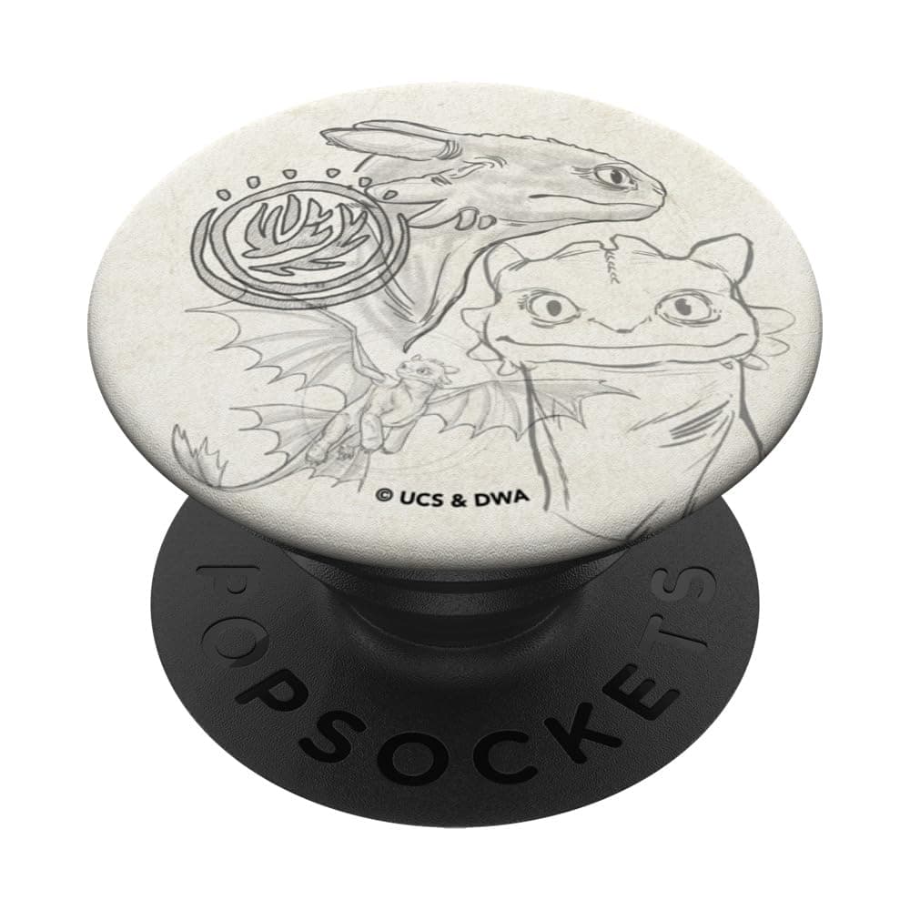 DreamWorks Dragons Night Fury Sketch Toothless PopSockets Klebender PopGrip Adhesive PopGrip
