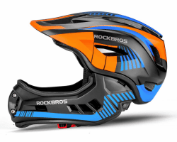 ROCKBROS Kinderhelm Integriert Fahrradhelm Kinder Jugend Fullface Helm mit Abnehmbarem Kinnschutz BMX MTB Downhill Helm Angebot bei HelloDeals