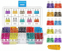 Gebildet KFZ Sicherungen Set, 80 Stücke 12V-24V Standard Auto Sicherungen, Autosicherung Flachsicherung 19mm, Auto Stecksicherung 3A/ 5A/7,5A/10A/15A/20A/25A/30A/35A/40A Angebot bei HelloDeals