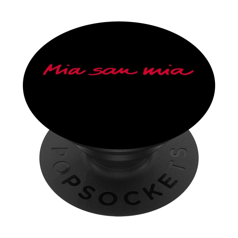 PopSockets FC Bayern München mia san mia schwarz/rot PopSockets PopGrip: Ausziehbarer Sockel und Griff für Handys/Tablets mit Tauschbarem Top Adhesive PopGrip