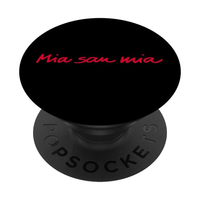 PopSockets FC Bayern München mia san mia schwarz/rot PopSockets PopGrip: Ausziehbarer Sockel und Griff für Handys/Tablets mit Tauschbarem Top Adhesive PopGrip