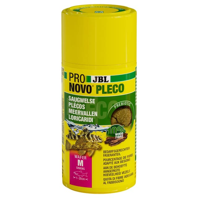 JBL PRONOVO PLECO WAFER, Futterwafer für Saugwelse von 1-20 cm, Fischfutter, Größe M, 100 ml ProNovo Pleco Wafer 53 g (1er Pack) 1-20 cm Fischgröße (M)