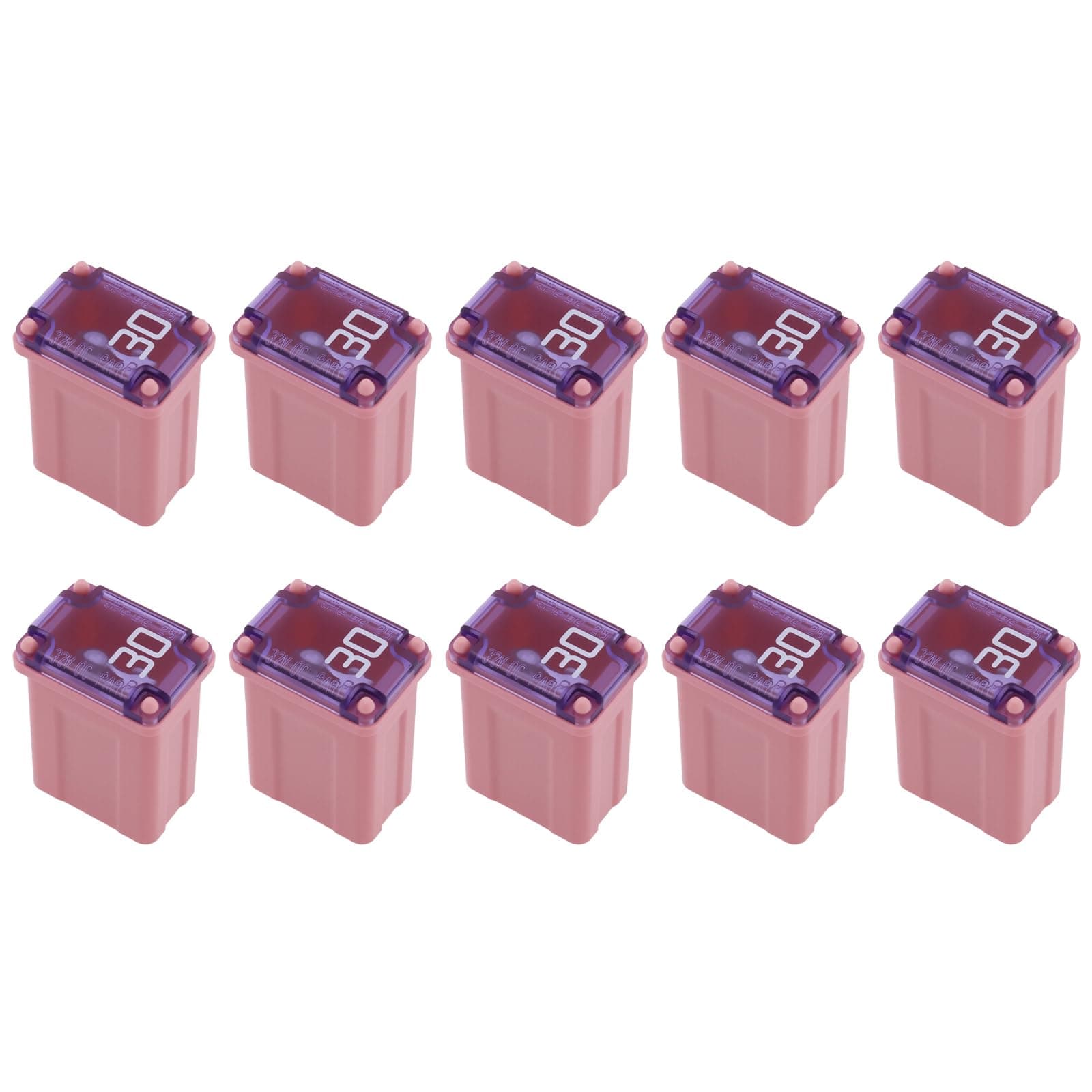 VGOL 10 Stücke 30A Micro Patrone Sicherungen Auto Mini Sicherung für LKW SUV Off-Road Fahrzeug 10x15x6mm