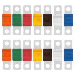 Sicherungen,Schraubsicherung Hochstromsicherung,14Stück Kfz Auto Midi Sicherungen Set 32V 30/40/50/60/70/80/100 Ampere für PKW, LKW, Baufahrzeuge, Busse, Wohnwagen Angebot bei HelloDeals