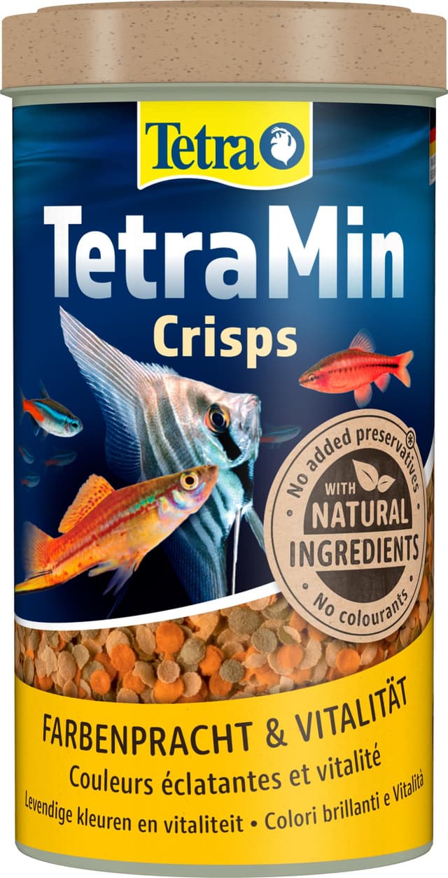 TetraMin Crisps - Fischfutter für alle Zierfische, nährstoffreiche Mischung für gesunde Fische und klares Wasser, 500 ml Dose Crisps 500 ml (1er Pack)