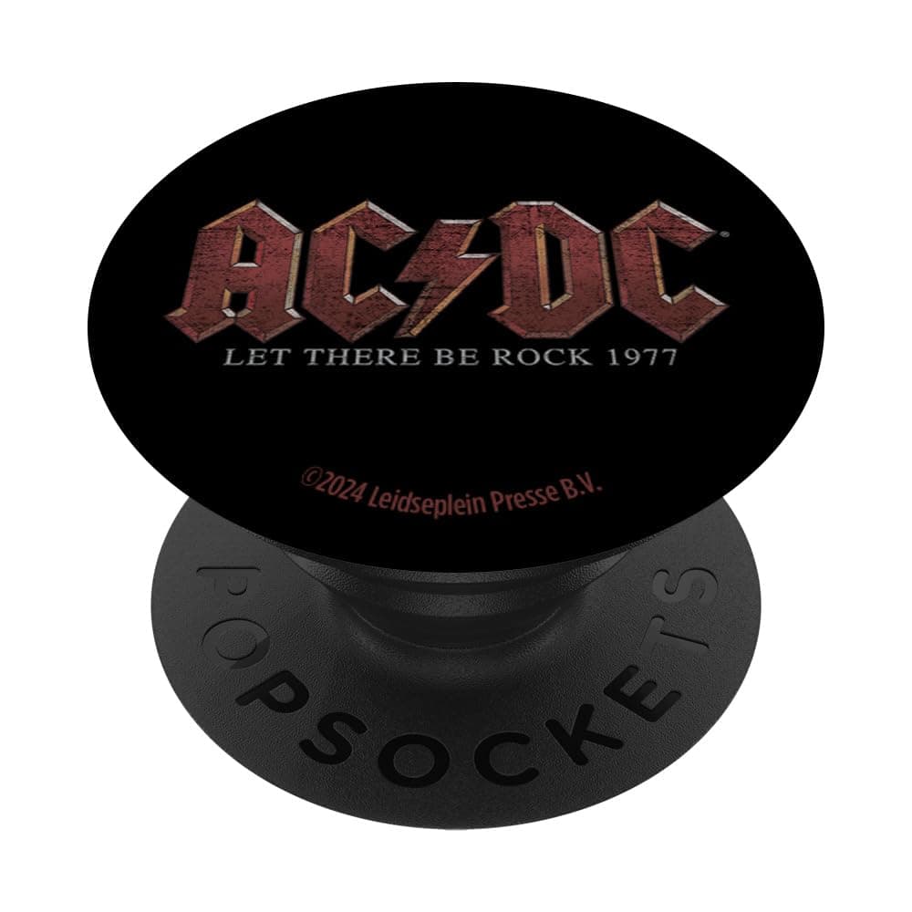 AC/DC Let There Be Rock 1977 Titeltext PopSockets Klebender PopGrip Adhesive PopGrip