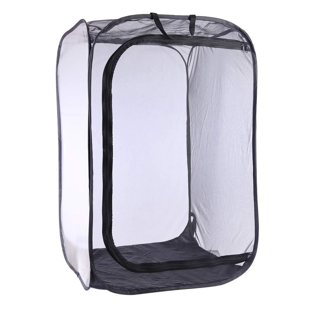 Insekt Und Schmetterling Habitat Käfig Schwarz Faltbare Schutz Käfig Mesh Terrarium Pop-Up-60 * 60 * 90cm 60*60*90cm