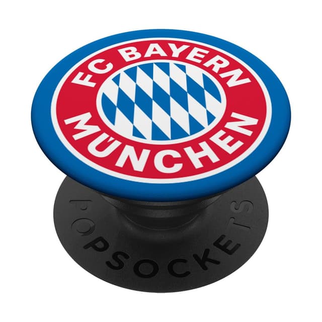 FC Bayern München Logo PopSockets PopGrip: Ausziehbarer Sockel und Griff für Handys/Tablets mit Tauschbarem Top Single