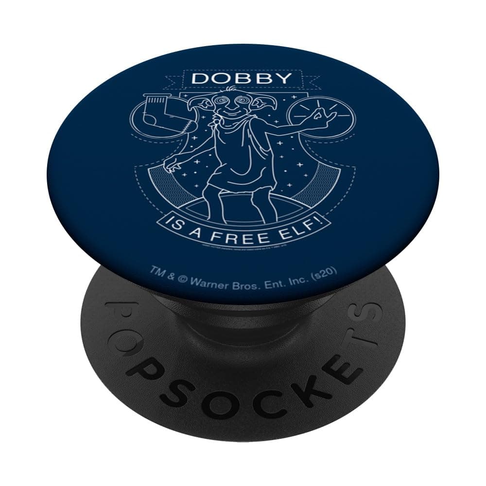 PopSocket : PopGrip Harry Potter Dobby The Free Elf PopSockets Ausziehbarer Sockel und Griff für Handys/Tablets mit Tauschbarem Top Standard