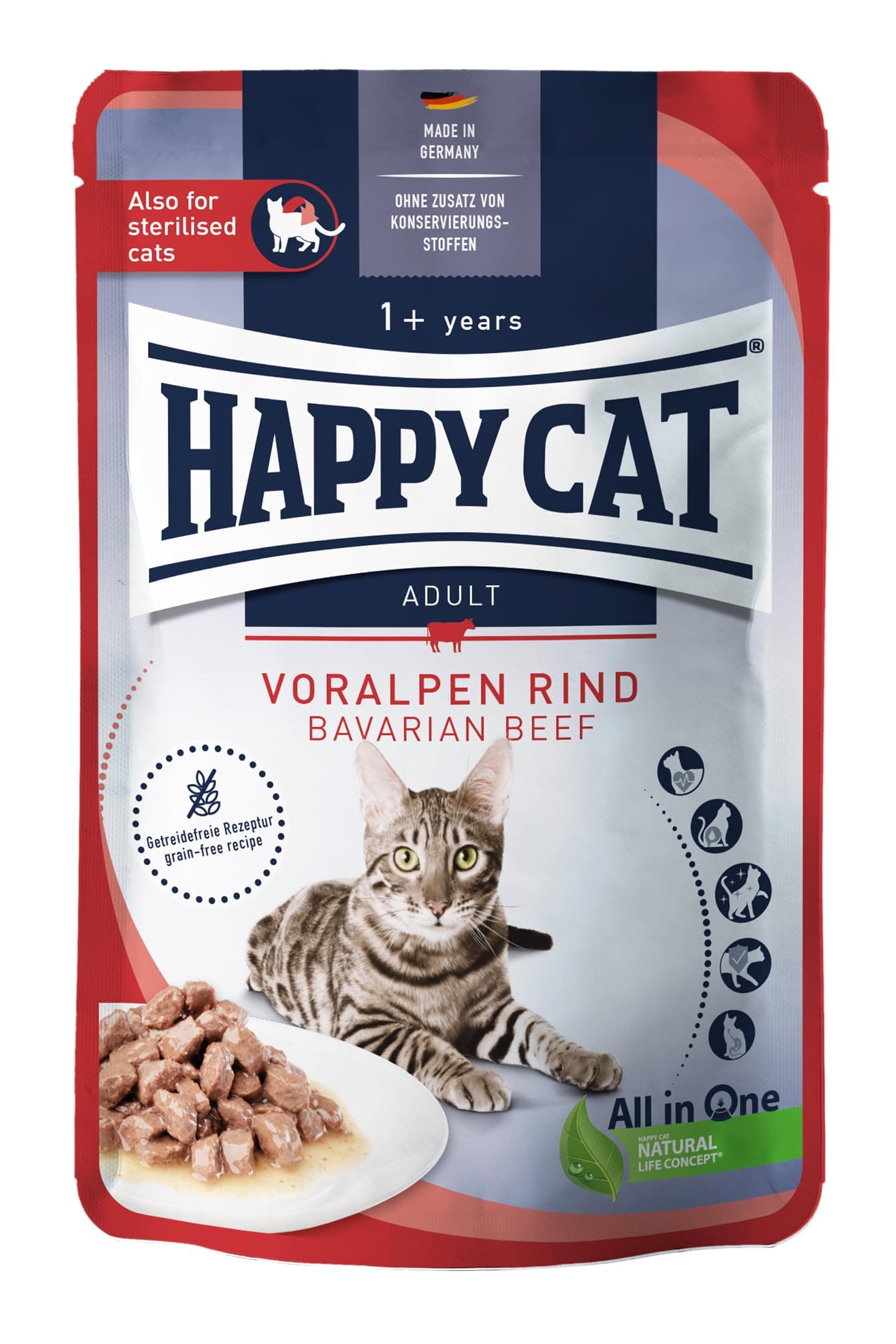 Happy Cat Culinary Meat in Sauce Voralpen Rind Pouch 20 x 85 g