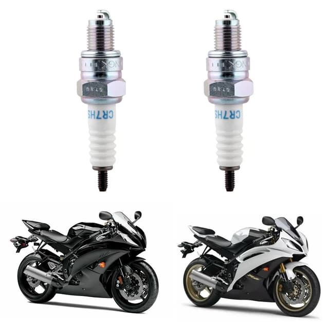 2 Stück NGK CR7HSA, Zündkerze, CR7HSA, für Scooter, Mofa und Motorrad, Zündkerzen Ersatzteil für NGK, Weitere Typen, Universal Ersatz für 2-Takt Motoren