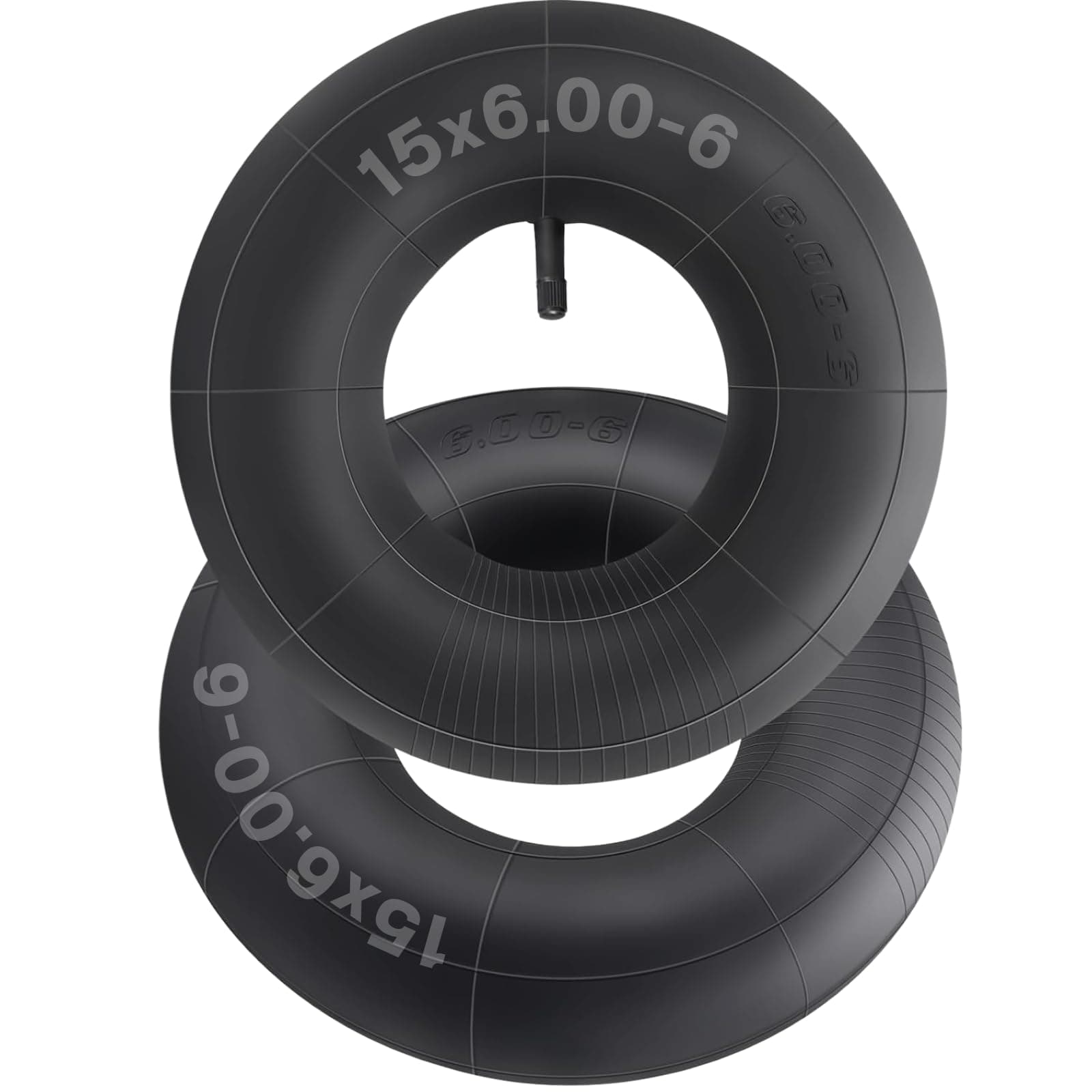 2 Stück Schlauch 15x6.00-6 Rasentraktor mit Geradem TR-13-Ventilschaft,Schlauch für Reifen 15x6.00-6 Reifenschlauch für Rasenmäher, Hoftraktoren, ATVs, Schubkarren, Go-Karts, Golfwage