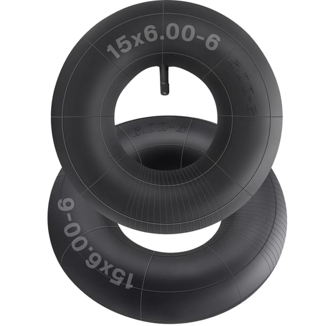 2 Stück Schlauch 15x6.00-6 Rasentraktor mit Geradem TR-13-Ventilschaft,Schlauch für Reifen 15x6.00-6 Reifenschlauch für Rasenmäher, Hoftraktoren, ATVs, Schubkarren, Go-Karts, Golfwage