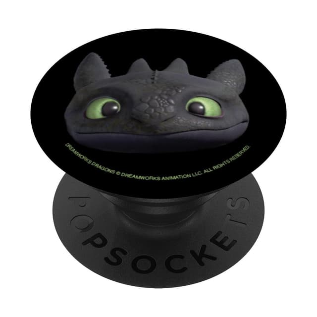 DreamWorks Dragons Toothless Night Fury Big Face Costume 3D PopSockets mit austauschbarem PopGrip Standard