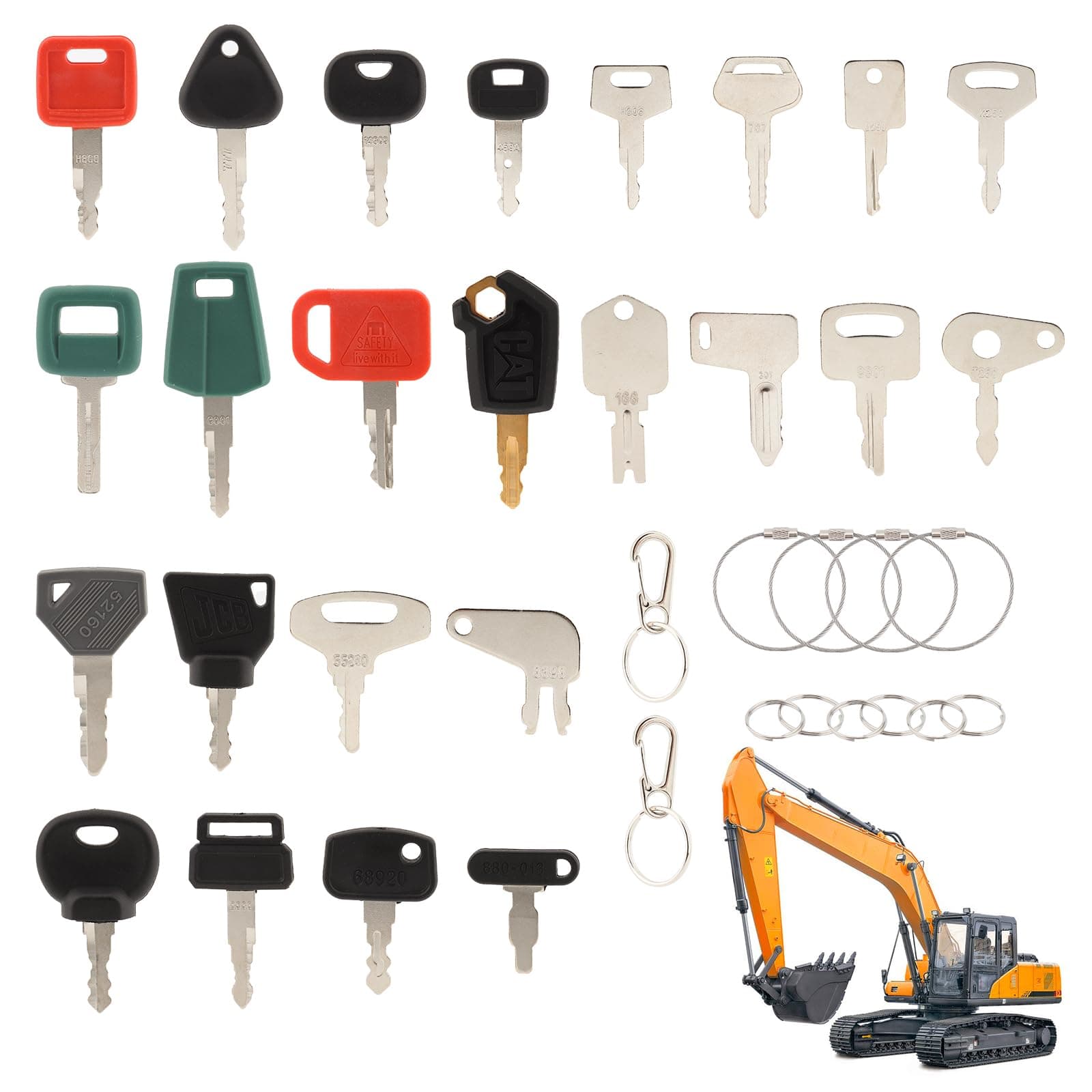 36 Stück Ersatz Zündschlüssel,Baumaschinen Schlüssel Set,Traktor Zubehör Universal Baumaschinen Schlüssel Motor Startschalter Ersatz Zündschlüssel Bagger Schlüssel Baumaschinen Schlüssel Startschalter Angebot bei HelloDeals