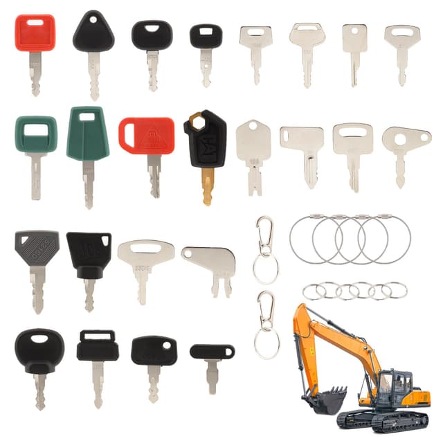 36 Stück Ersatz Zündschlüssel,Baumaschinen Schlüssel Set,Traktor Zubehör Universal Baumaschinen Schlüssel Motor Startschalter Ersatz Zündschlüssel Bagger Schlüssel Baumaschinen Schlüssel Startschalter