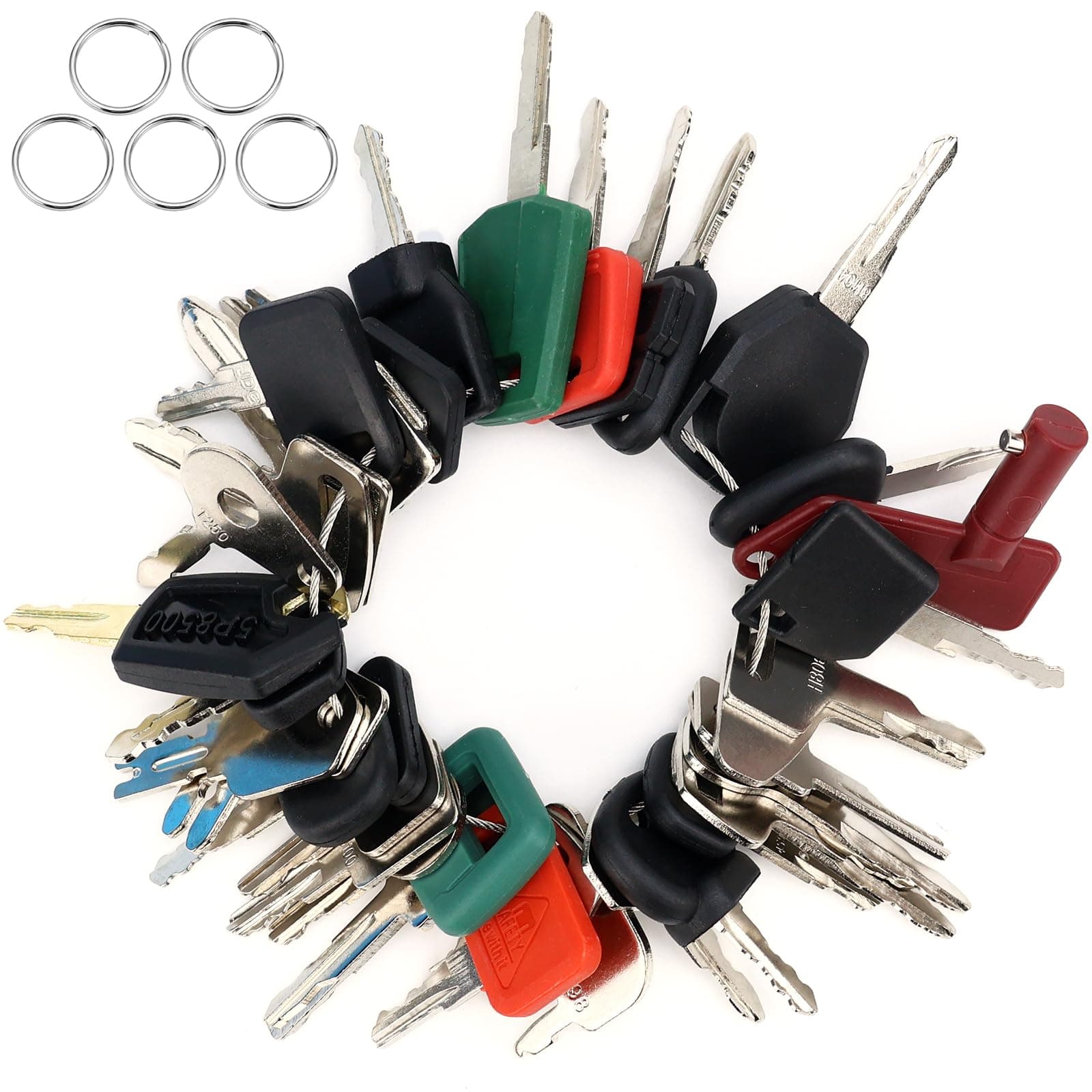 Baumaschinen Schlüssel Set 42 Stück Bagger Schlüssel Set Zündschlüssel Set Ersatz Zündschlüssel Schlüssel Baumaschinen für Cat, Komatsu, Kubota, Hitachi, Takeuchi, Raupe, Kobelco, Volvo, Bobcat Angebot bei HelloDeals