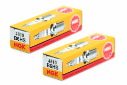2x NGK B6HS Hochleistungs Zündkerze 2er Set Ø14mm für Motorrad Auto Boot Quad Motor Motorroller Kleinkrafträder PKW Stock Nr. 4510