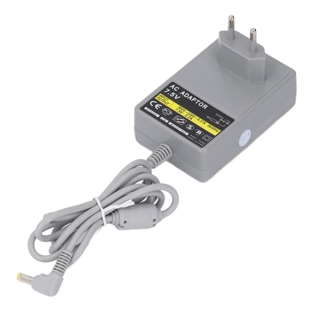Plyisty Netzteil Ladegerät für PS1, 7,5 V AC Netzteil Ladegerät Netzteil mit Ladekabel, Wandladegeräte für PS One Konsole, EU-Stecker, 100 V Bis 240 V
