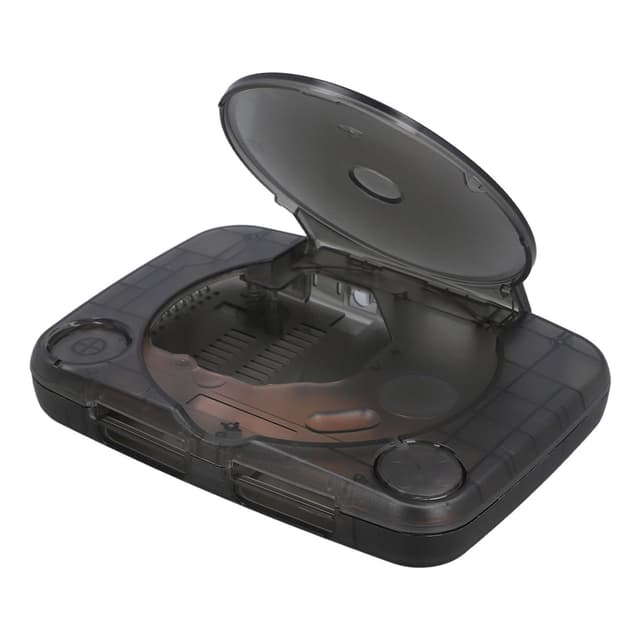 Denash Ersatz-Konsolenschale für, Durchscheinende Retro-Spielekonsolen-Gehäuseabdeckung für SCPH 001, SCPH 101, SCPH 102, SCPH 103, Alle Versionen (Transparentes Schwarz)