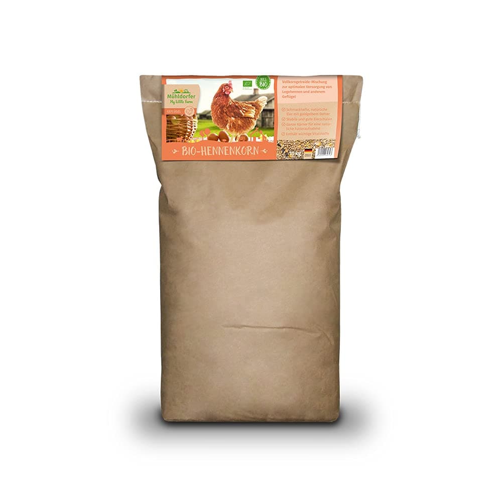 My Little Farm Bio-Hennenkorn, 10 kg, Bio-Körnerfutter für Hühner, ideal für Legehennen und andere Geflügel, naturgesunde Vollkornmischung, vitalstoffreich 10 kg (1er Pack)
