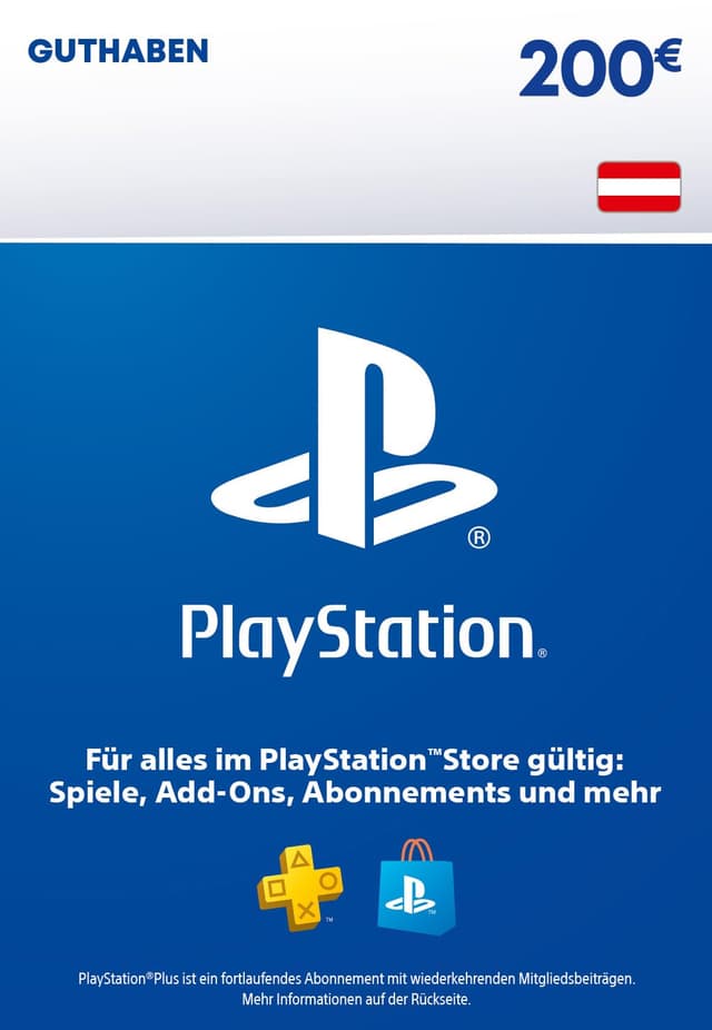 200€ PlayStation Guthaben für PlayStation Plus | PS4/PS5 Download Code - PSN österreichisches Konto