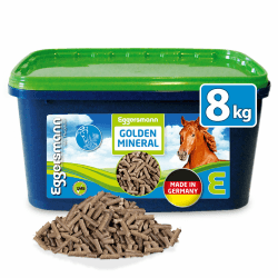 Eggersmann Mein Pferdefutter Golden Mineral 8 kg – Mineralfutter für Pferde & Ponys – Nährstoffreiches Pferdefutter zur optimalen Rundumversorgung – Zur Ergänzung des Grundfutters 8 kg (1er Pack) Golden Mineral