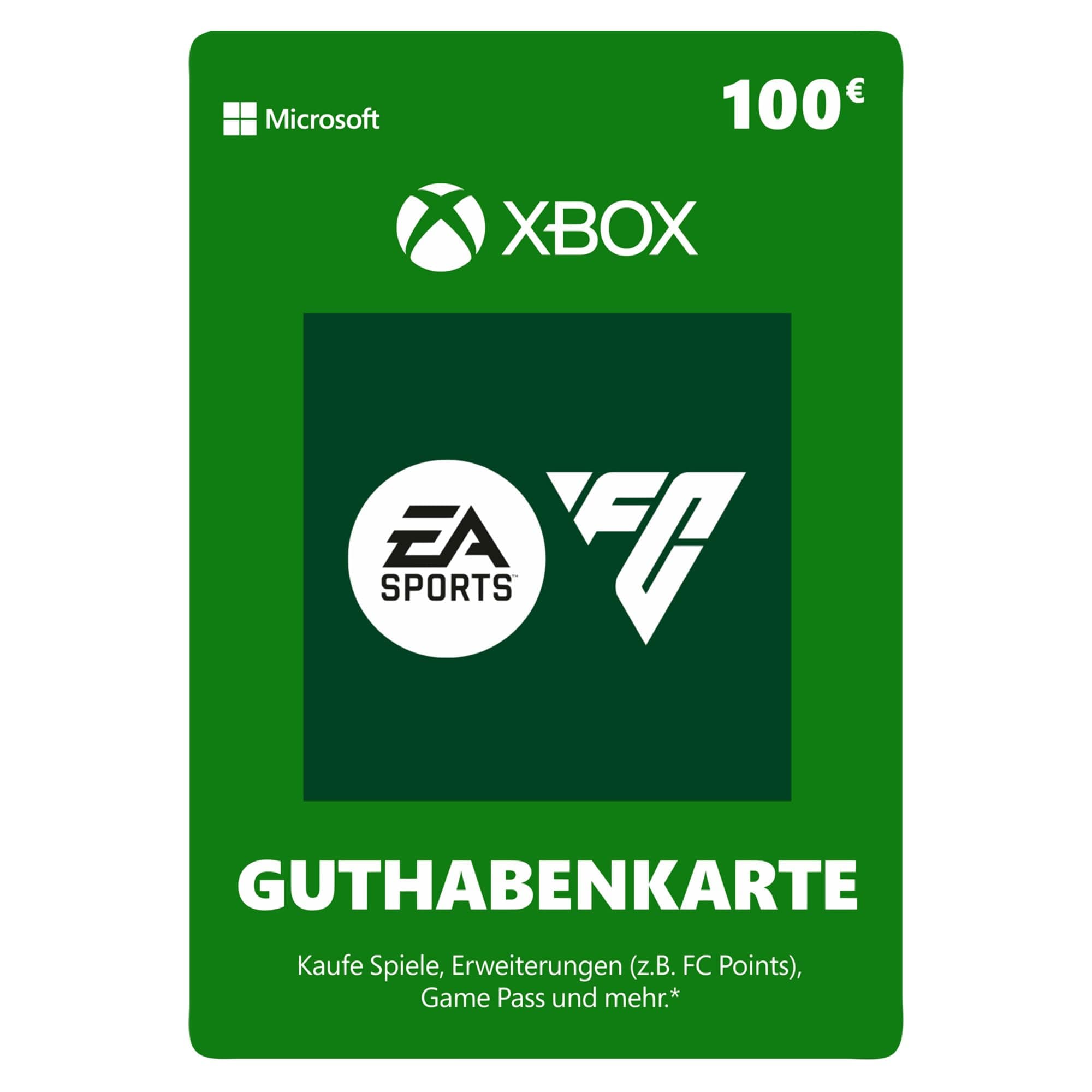 Xbox Guthaben | 100 EUR | EA Sports FC 25 | Xbox One, Series S|X & Windows [Download Code] Xbox Guthaben 100 EUR