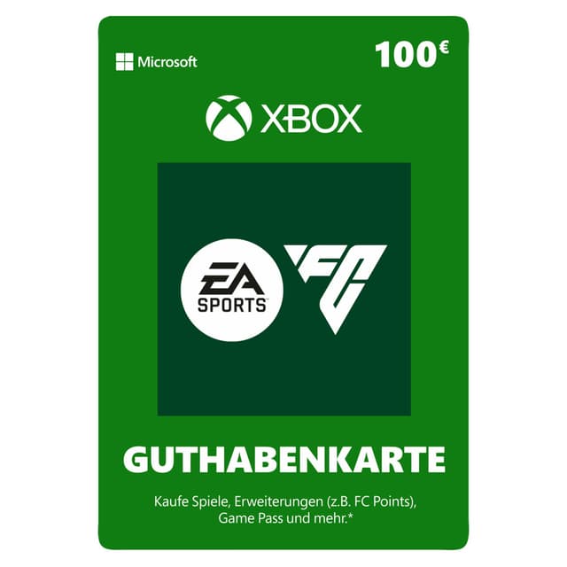 Xbox Guthaben | 100 EUR | EA Sports FC 25 | Xbox One, Series S|X & Windows [Download Code] Xbox Guthaben 100 EUR