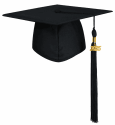 GraduationMall Doktorhut Studentenhut,Uni Abschluss Hut 2025 Anhänger Quaste für die Abschlussfeier vom Hochschule,Abitur,Bachelor Hut Schwarz