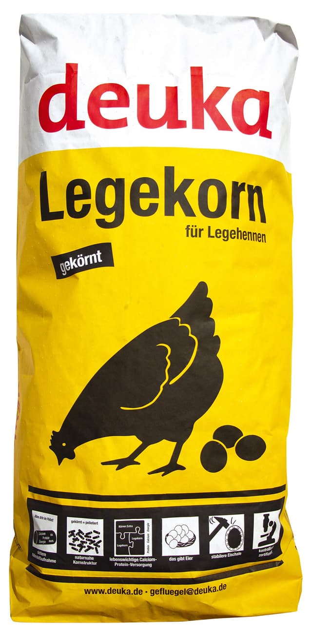 Deuka Legekorn 25 kg Hühnerfutter Geflügelfutter Legemehl gekörnt Legehennen