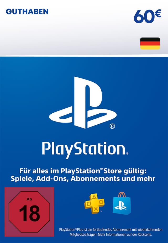 60€ PlayStation Store Guthaben | PSN Deutsches Konto [Code per Email] Deutsches Konto 60 EUR