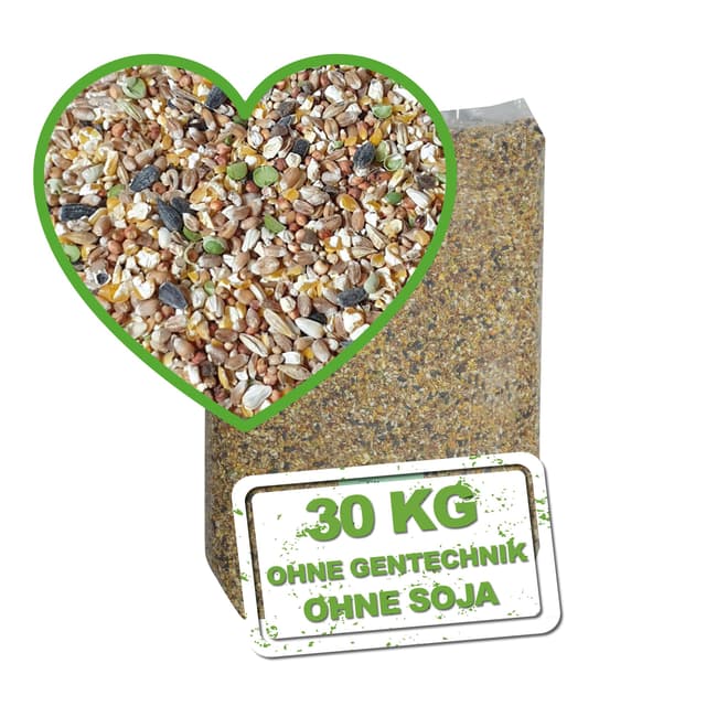 MeineHennen KÖRNER VITAL 30 kg, Premium Hühnerfutter und Wachtelfutter, Körnerfutter, Geflügelfutter, Hennenfutter. Alleinfutter für Hühner, Wachteln, Legehennen 30 kg (1er Pack)