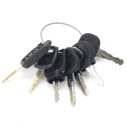 Gaohou Ersatz-Zündschlüssel-Set, kompatibel mit JCB, CAT, Komatsu, 14603, 14607, Pflanzenbagger, Muldenkipper, Traktor, Bulldozer, Walze, mit großem Schlüsselring, 7-teilig Angebot bei HelloDeals