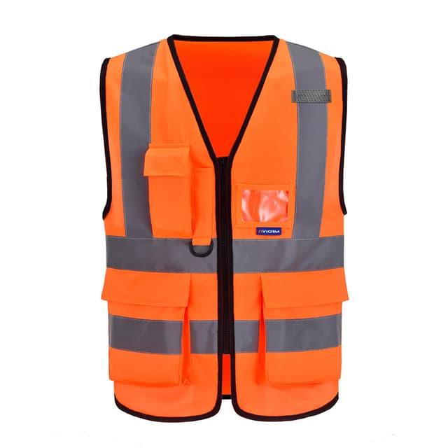 AYKRM 21 Farben Sicherheitsweste Warnweste Reflektierendes WarnschutzWeste Warnweste mit Reflektorstreifen mit Reißverschluss und Taschen Arbeitsweste