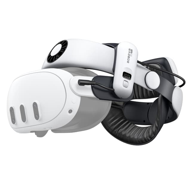 BOBOVR S3 Pro Strap mit Akku Accessories,Kompatibel mit Meta Quest 3/Quest 3S,Luftkühlungssystem und 10000 mAh Hot Swap Akku