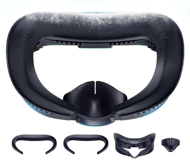 DESTEK Cooling Face Pad für Meta/Oculus Quest 3 Zubehör – Mit Zwei Gesichtsauflagen aus Ice Silk und Cooling Gel für ultimativen Komfort – Verstellbarer Halter