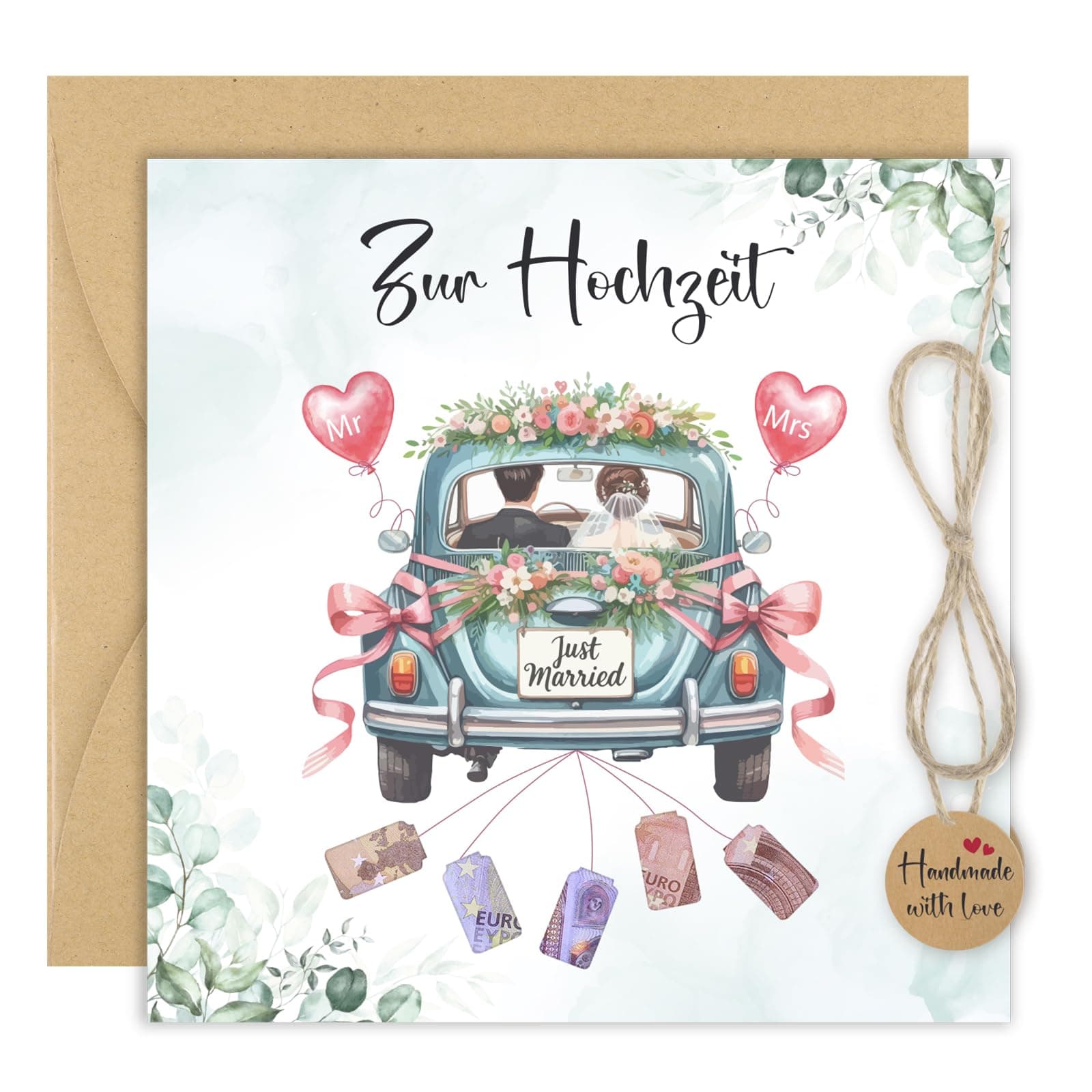 Thboxes Geldgeschenk Hochzeit Verpackung, Hochzeitsgeschenk Geld Hochzeitskarte mit Umschlag Kreative Hochzeitsgeschenke für Brautpaar Angebot bei HelloDeals
