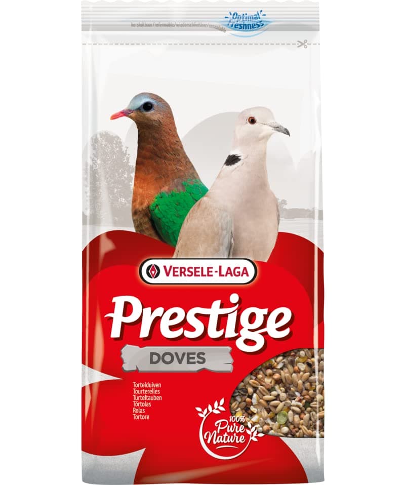 Versele-Laga Prestige Doves | 4 kg | Hochwertige Samenmischung für Tauben | Speziell für Turtel- und kleine exotische Tauben | Reich an Kleinsämereien