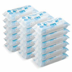 by Amazon Ultraweiche Baby-Feuchttücher, Hergestellt aus 100 % pflanzlichen Fasern, 1080 Tücher, geruchsneutral, 18 Pack à 60 Stück, (früher eine Marke von Mama Bear, gleiches Produkt)