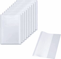 Buchumschlag 16K 10 Stück Transparent, 19.5x 26cm Bucheinschlagfolie Einstellbar Buchschoner, Verdickte Wiederverwendbare und verstellbare Buchumschläge aus Kunststoff für das Home Office der Schule Clear 16K(19*26cm) Centimeters Angebot bei HelloDeals