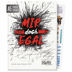 Häfft® Planer 2025/2026 A5 - Softcover Schülerkalender, Schülerplaner, Hausaufgabenheft, Schulplaner "Mir doch egal" - nachhaltig & klimafreundlich