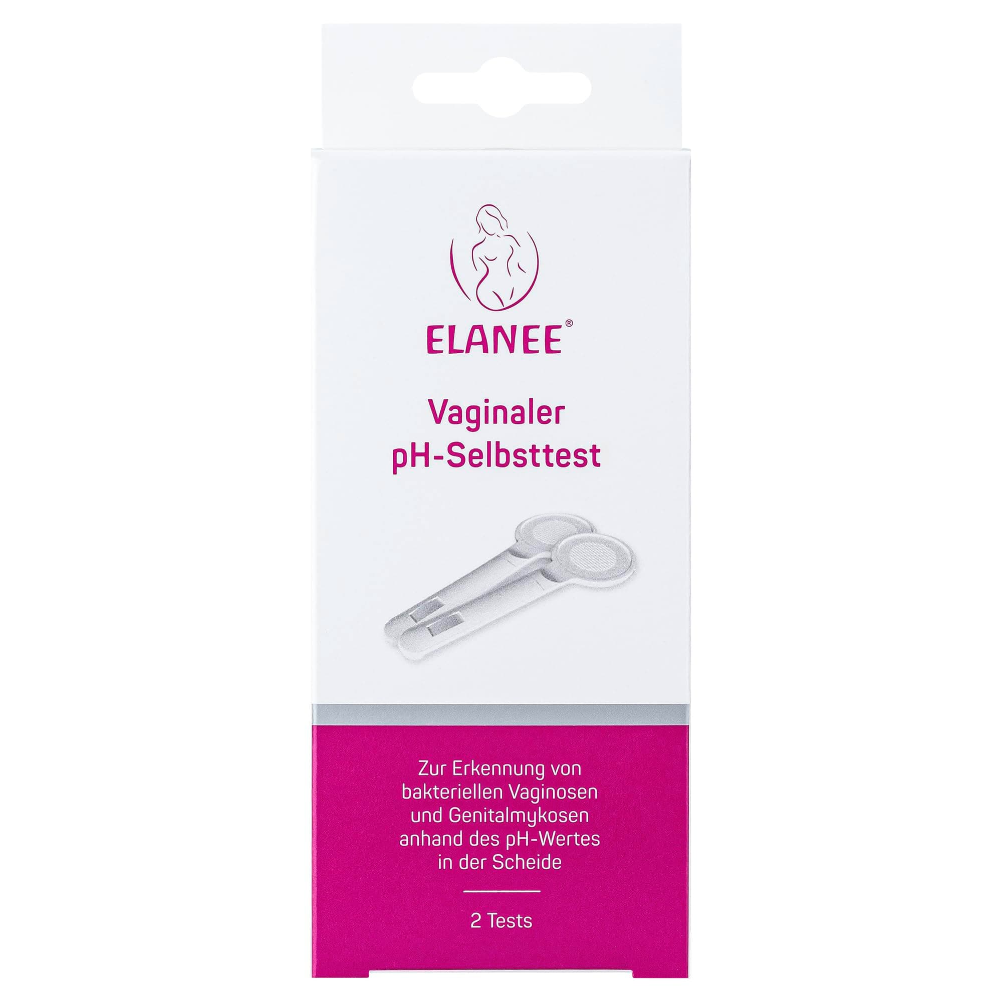 ELANEE Vaginaler pH-Selbsttest zur Früherkennung bakterieller Infektionen und Schwangerschaftsvorsorge, Blasensprung, Bakterielle Vaginose, Bakterielle Vagniose Test, 2 Stück (735-00) 1 stück (1er Pack)