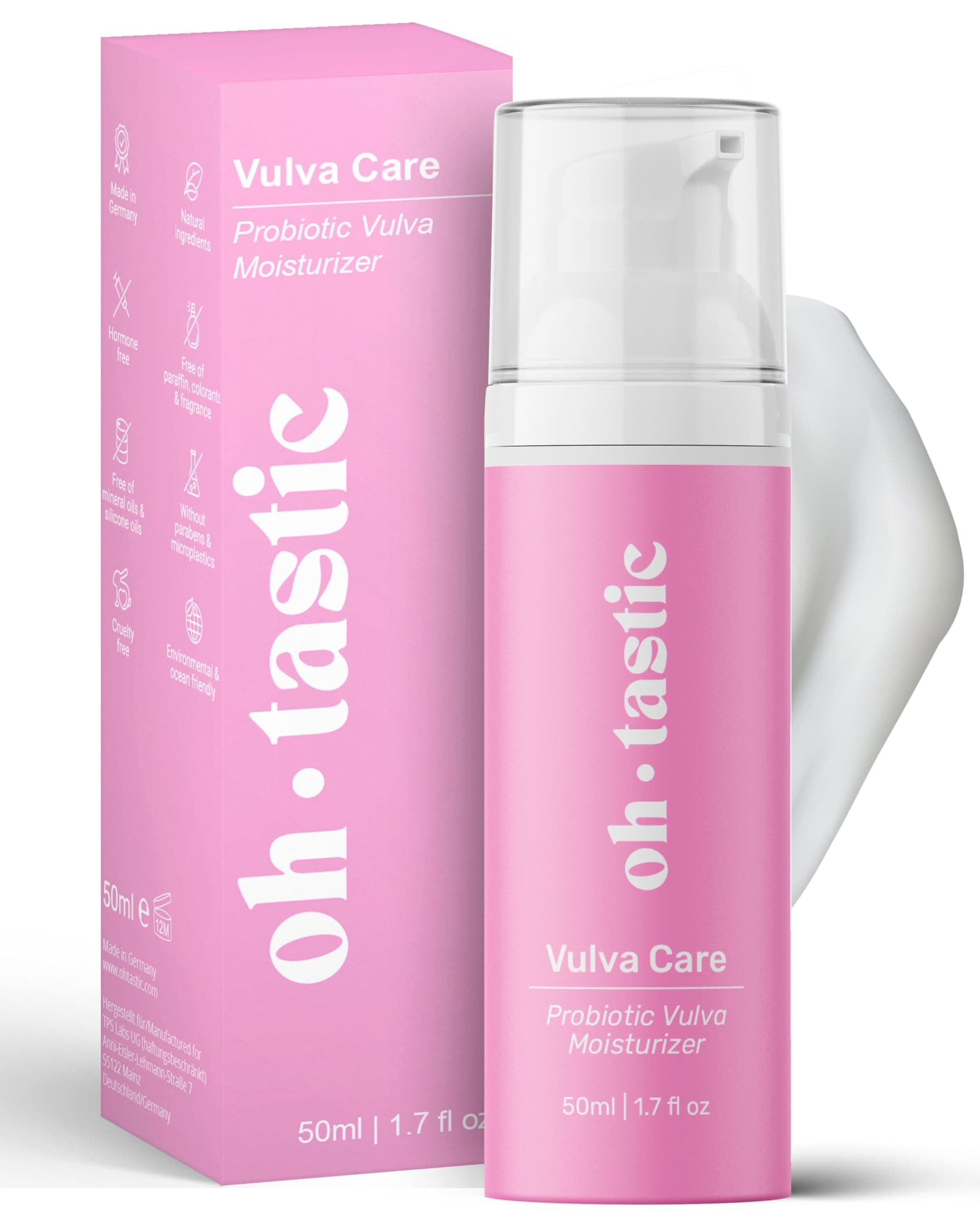 Natürliche Vaginal Creme gegen Scheidentrockenheit, Juckreiz & Irritationen im Intimbereich - Beruhigende Feuchtcreme mit Milchsäure & pH-Wert angepasst, Intimpflege Damen Wundcreme (50ml)